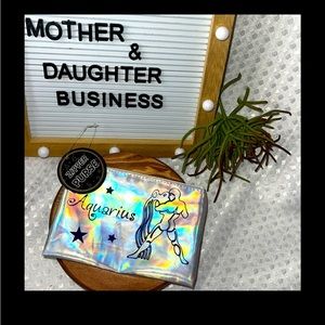 Toiletry Bag Aquarius Zodiac Cosmetic Bag Galaxy Small Makeup Bag 6x4.